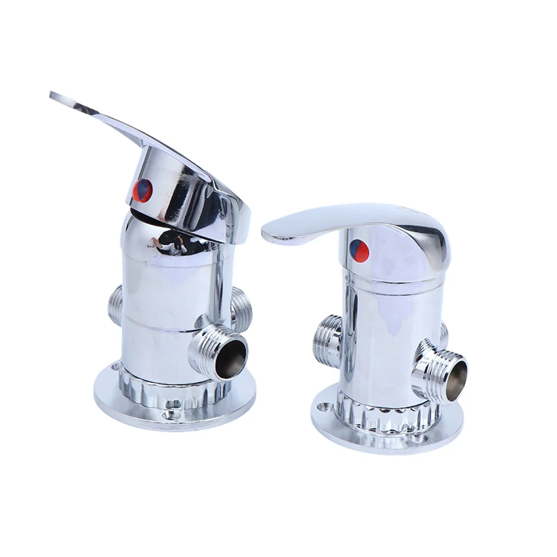 Solar Water Heater Mixing Valve Hot Cold Faucet Mixing Valve Handle Switch 3 Way Bathroom Faucet Valve Shower Splitter Connector