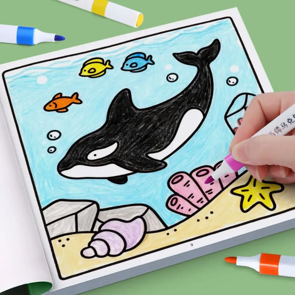 

Новая книжка-раскраска «сделай сам», обучающая сенсорная книга для рисования граффити, книга-каракули, подарок