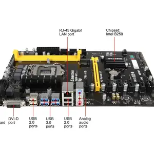 Biostar TB250-BTC DDR4-Miningplatte für Intel LGA 1151 32 GB DVI SATA3 B250 6 Hauptverkaufsplatten MAE BTC B250C - №3