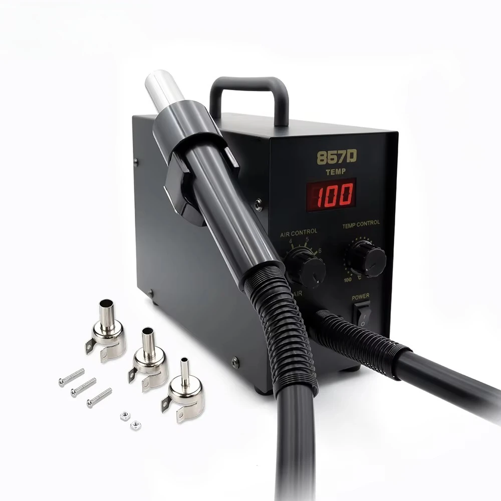 

857D 600 Вт Электрическая станция «сделай сам» 2-в-1 светодиодный цифровой паяльник и пистолет горячего воздуха Паяльная станция 857D для сварки и ремонта
