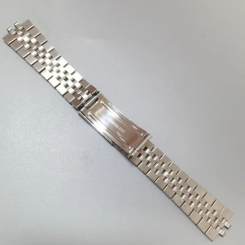 18mm 19mm 20mm 21mm Curved End 316L Stainless Steel Silver Jubilee Watch Strap Band Bracelet Fit for Seiko 5 Series Watch