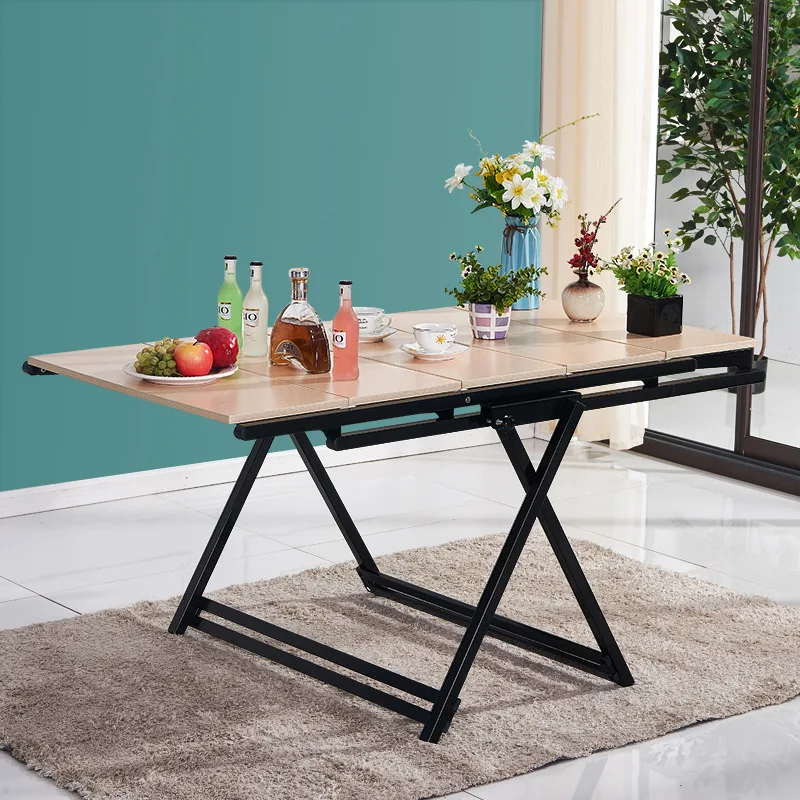 Custom HOMEMORE Iron Wood Folding Shelf Swing Into Table Rollers Dining Tables Computer Desk Organizer Rack For Small Space Apar