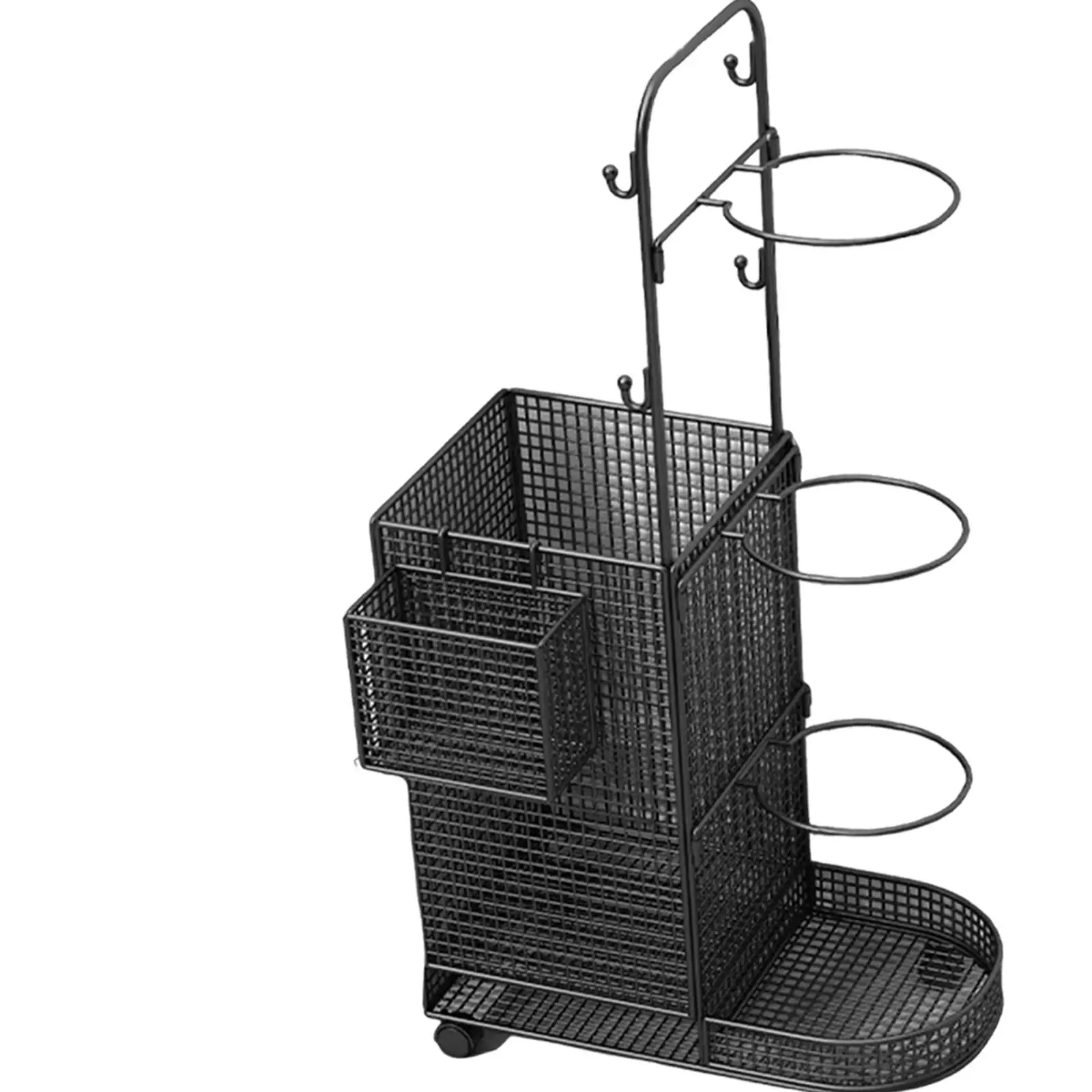 

Indoor Ball Storage Rack with Swivel Wheels for Rugby Football Kettlebells