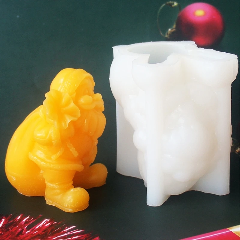 Stampi in silicone per Babbo Natale Stampi funzionali per candele in silicone per Babbo Natale per dolci creativi produzione