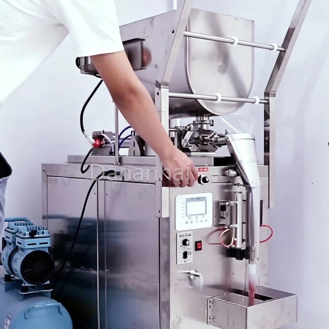 Viscous Sauce Packaging Machine, Automatic Stirring Paste Pouch Sealer for Hot Pot Base Sachet Making