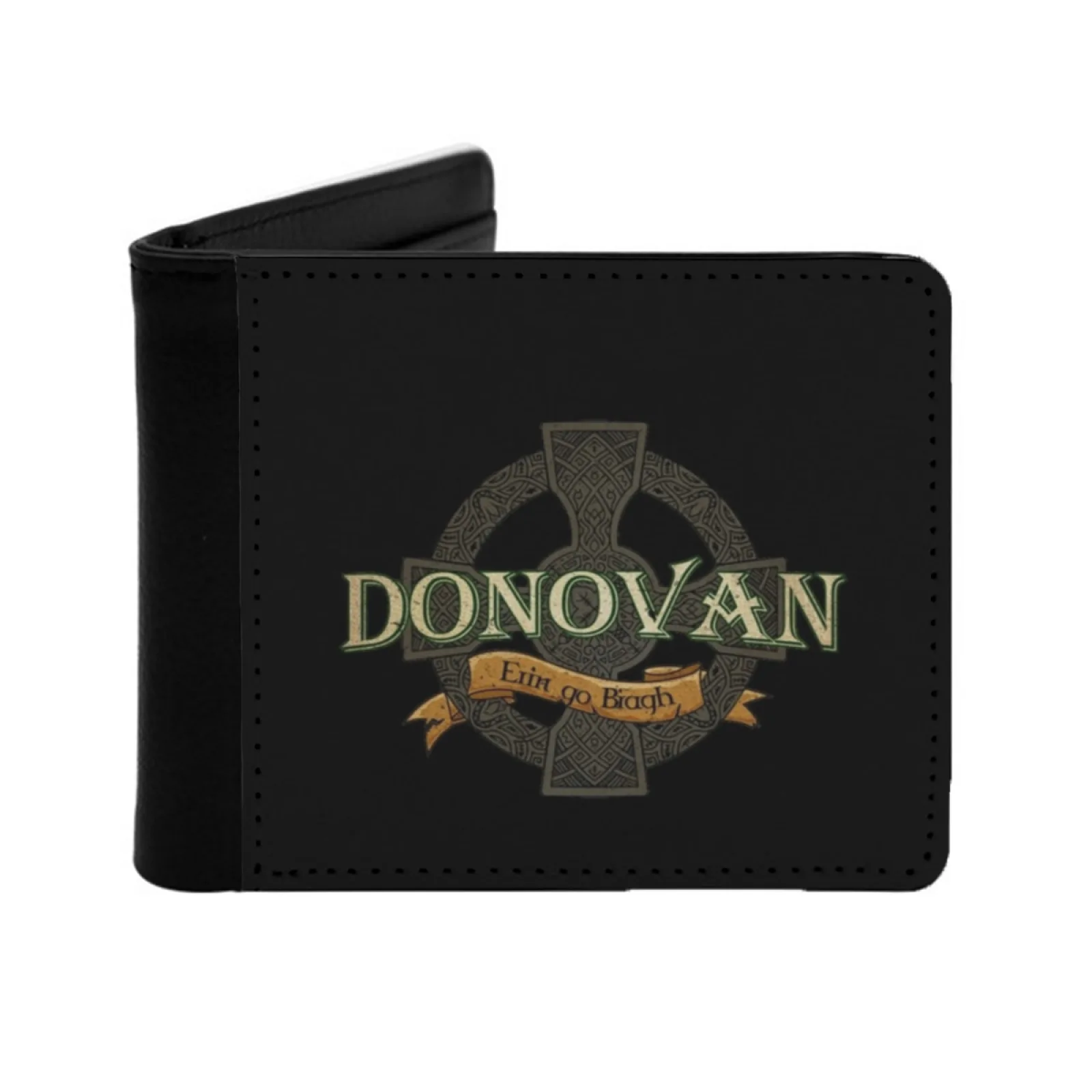 Donovan Irish Surname Irish Family Name Gifts Men Leather Wallet Credit Card/Id Holders Inserts Money Bag Male Short Purses
