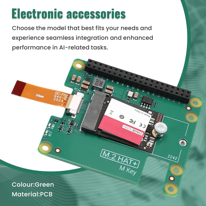Плата для Raspberry Pi 5 M.2 AI HAT+ для повышенных возможностей машинного обучения
