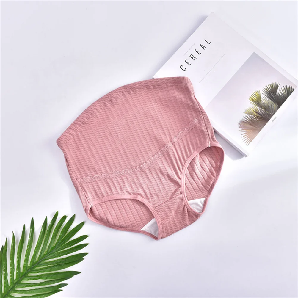 3Pcs High Waist Pregnancy Underwear Soft Cotton Elastic Low Pressure Bump Coverage Maternity Panties for Expectant