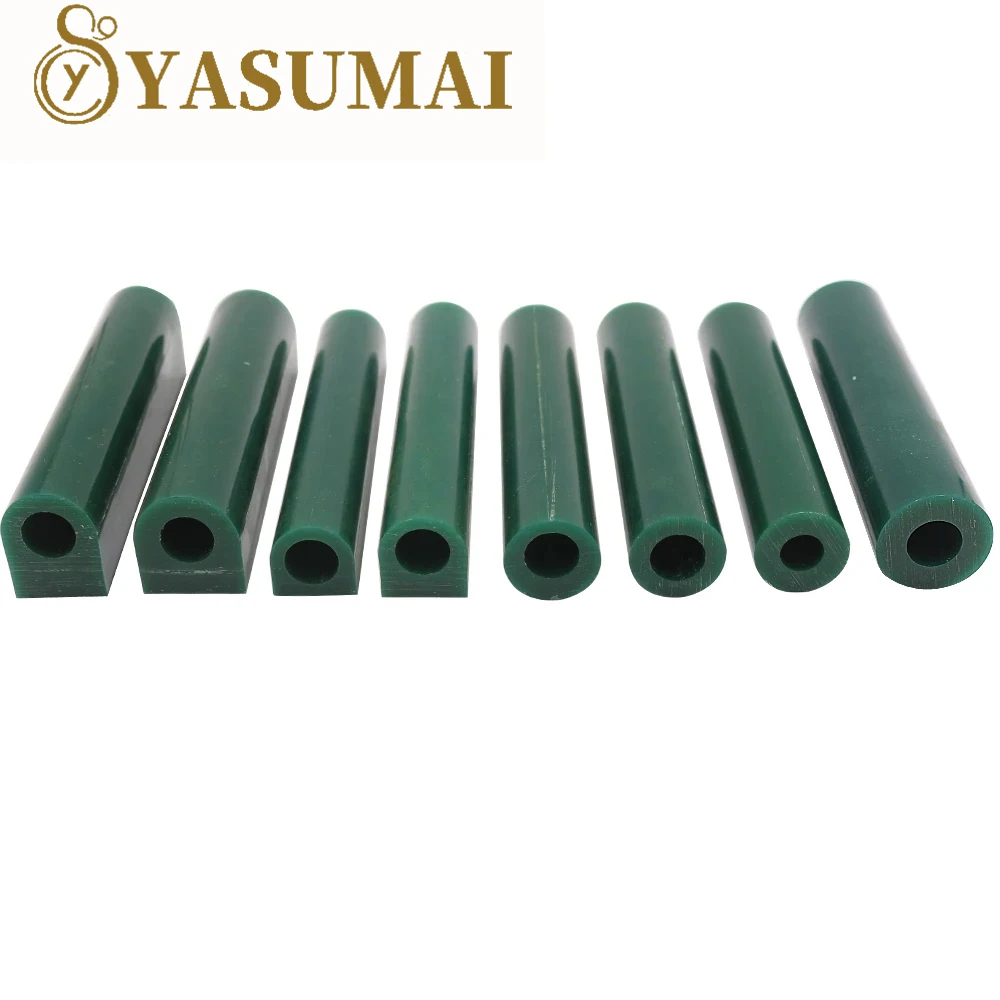 Yasumai Carving Wax Ring Tube Green Blue Round Tubes wax with hole for Ring, Hard Modeling Wax for Jewelry Casting Mold Kit