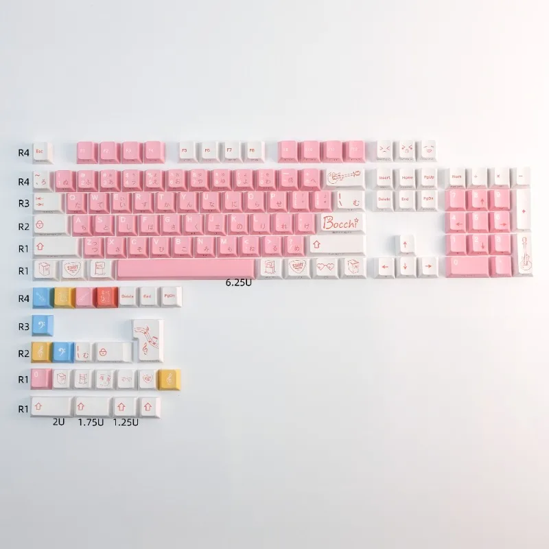 

Side Engraved Translucent Theme Keycaps Set Custom PBT Sublimation Cherry Profile Keyboard Cap Mechanical Keyboard Accessories