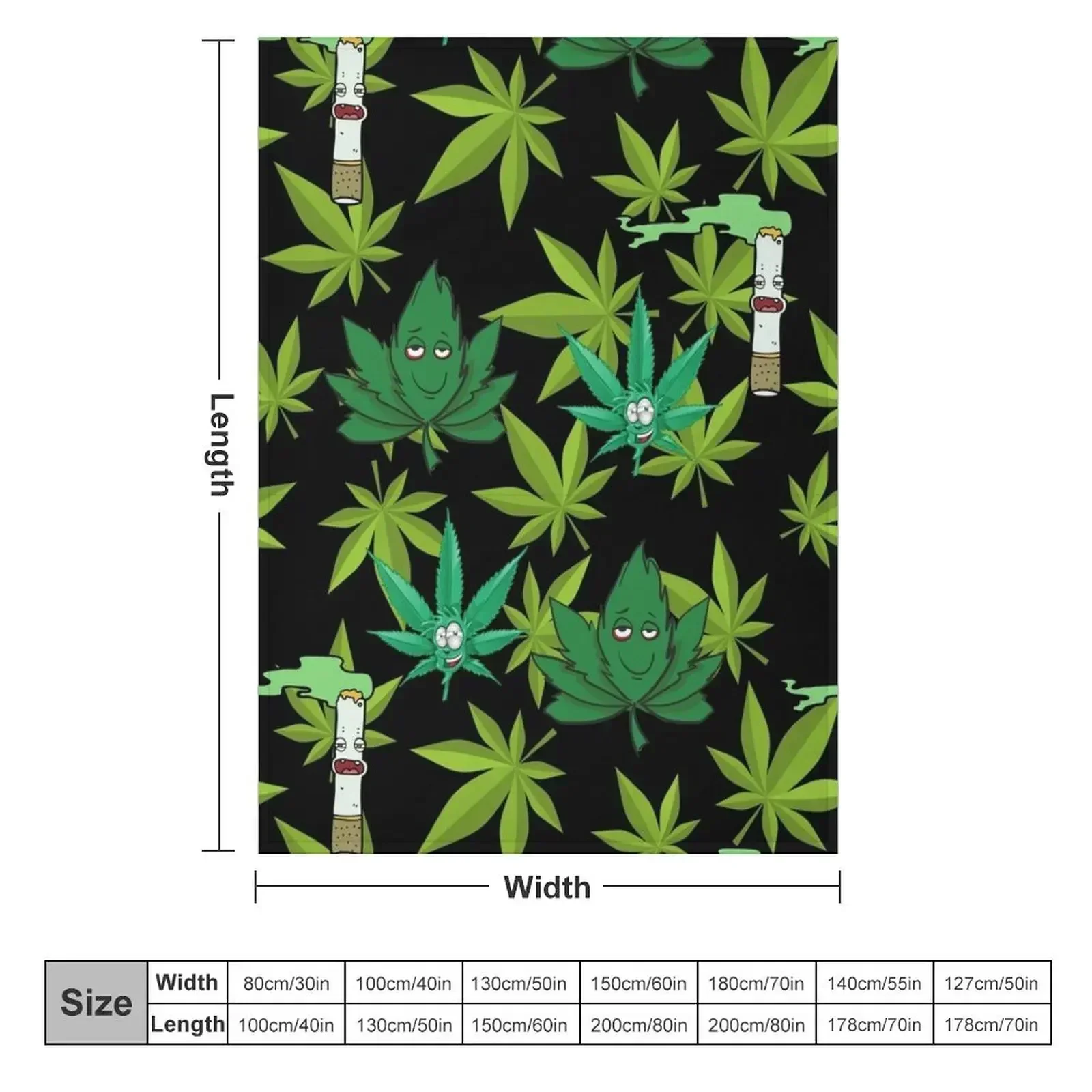 Weed Pattern Throw Blanket Blankets For Baby Bed Fashionable cosplay anime Blankets