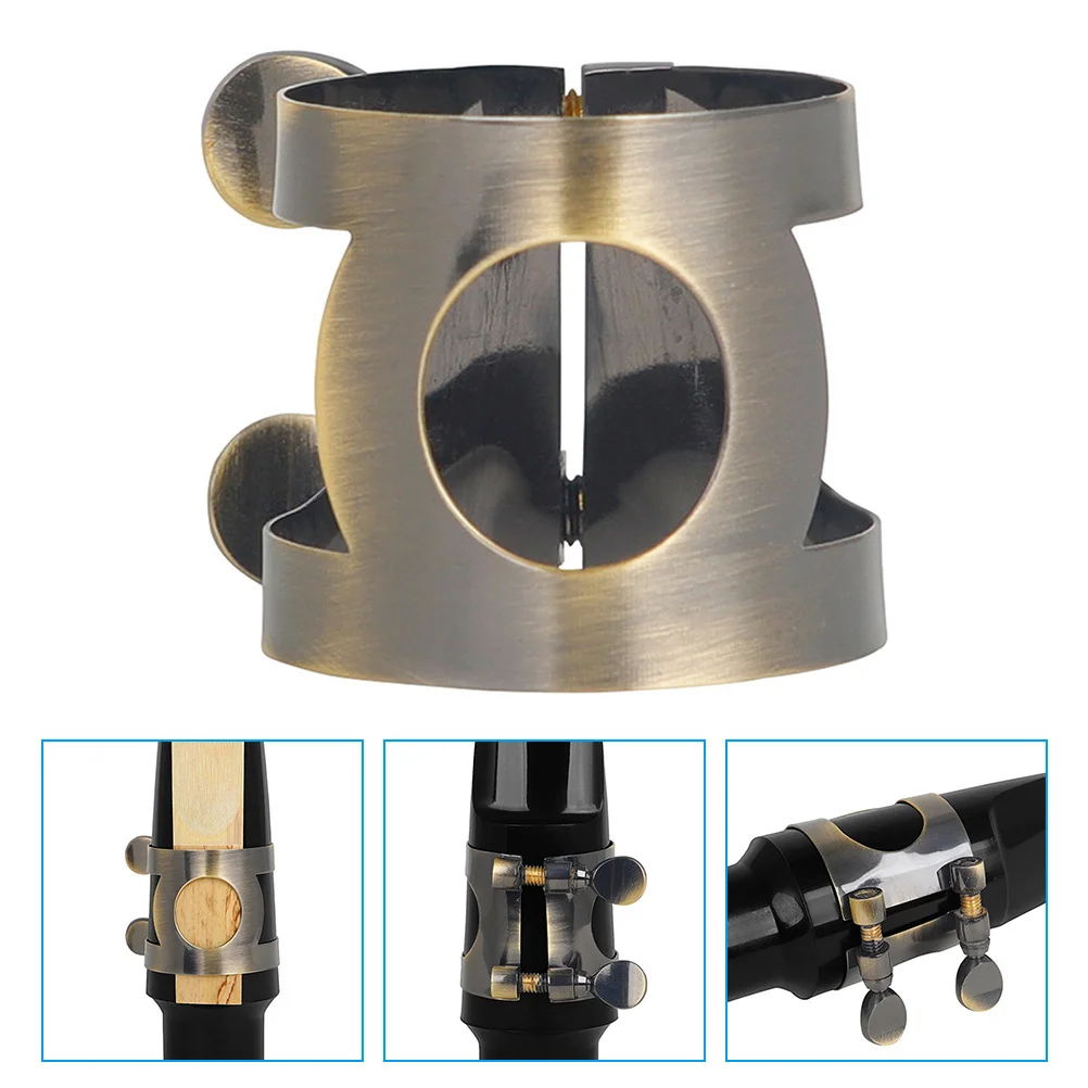 

Brass Saxophone Ligature Clip For Wind Instrument Metal Mouthpiece Fastener Replacement Part Sax Accessories