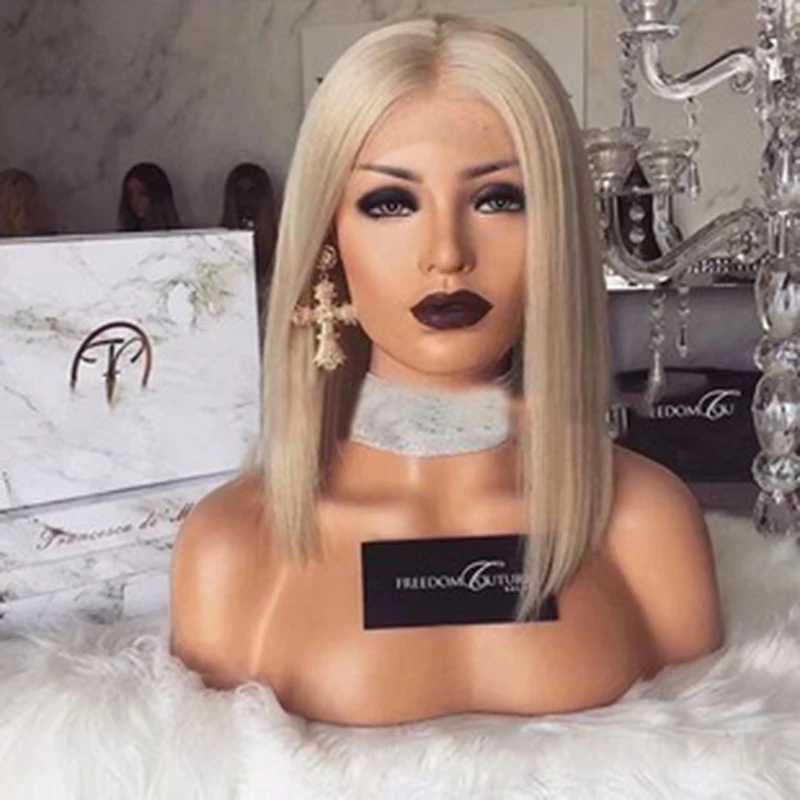 Euramerican Fashion Gold Woman Wig Cosplay Human Hair High-temperature Silk Bar Appointment Daily Wear Simulated Scalp Wig