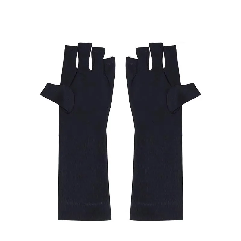 DX01/Gloves/Manicure/A1PQ0-Anti-Black Photo Sun-Drying Led Nail Lamp Baked Black Protective Glove Open Finger Light for