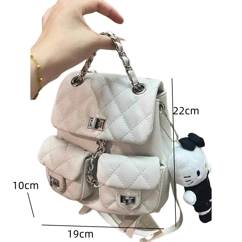 2024 New Fashion Fashion Backpack High Quality Chain Pack Versatile Backpacks School Backpack Girl Outdoor Leisure Travel Bags