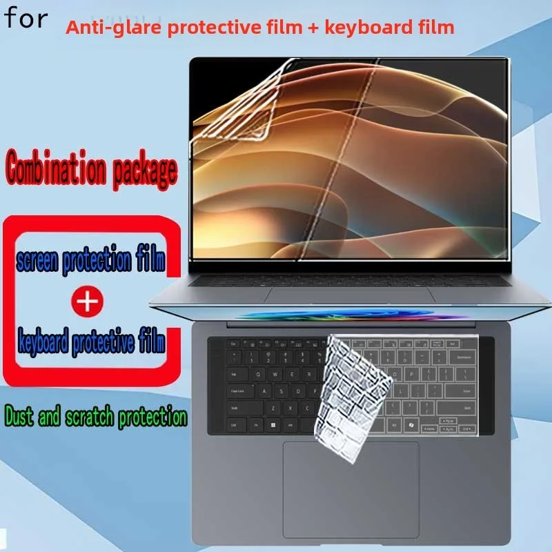 For Samsung Galaxy Book6 Pro 16-inch laptop screen protective film keyboard film ultra-clear anti-blue anti-glare transparent fi