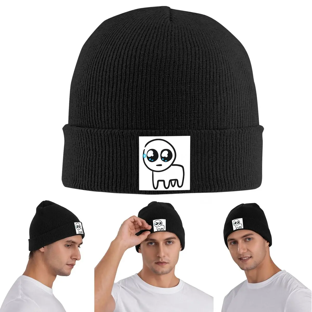 TBH Autism Creature Meme Yippee Warm Knitted Cap Winter Knit Bonnet Hat Skullies Beanies Hip Hop Caps for Unisex
