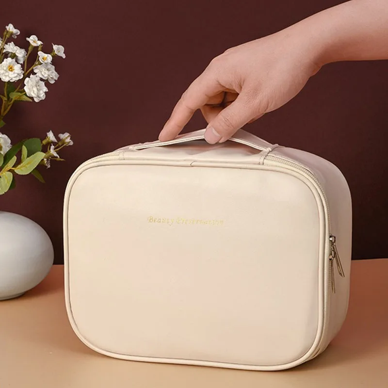 New Women's Cosmetic Bag Makeup Bag Double Layer Large Capacity Luxury Cosmetics Organizer Travel Essentials Women's Cosmetic Ba
