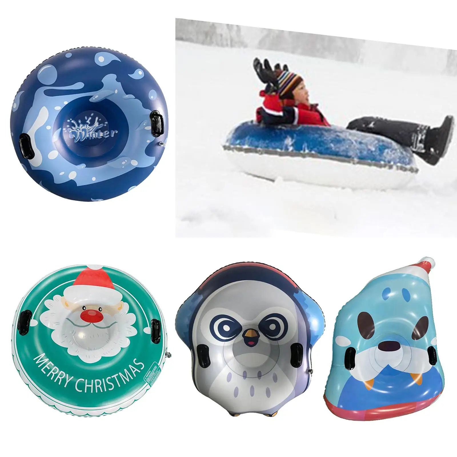 

Thicked Snow Tube Winter Wear-Resistant Toy Snow Sled Family Children Adult
