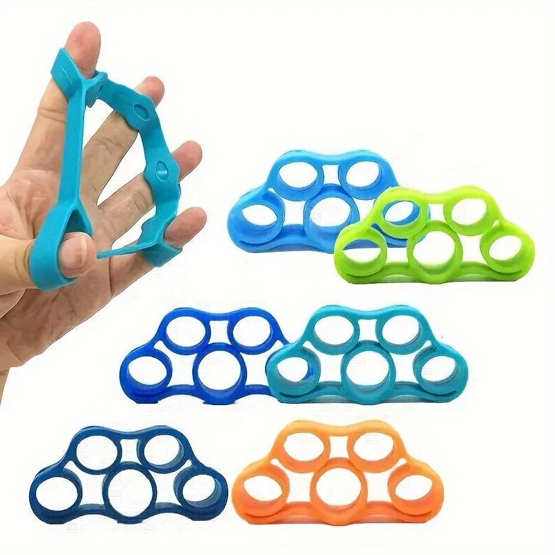

Finger Training Resistance Band-Silicone Hand Grip Strengthener - Portable Finger Expander for Hand and Finger Strength Training