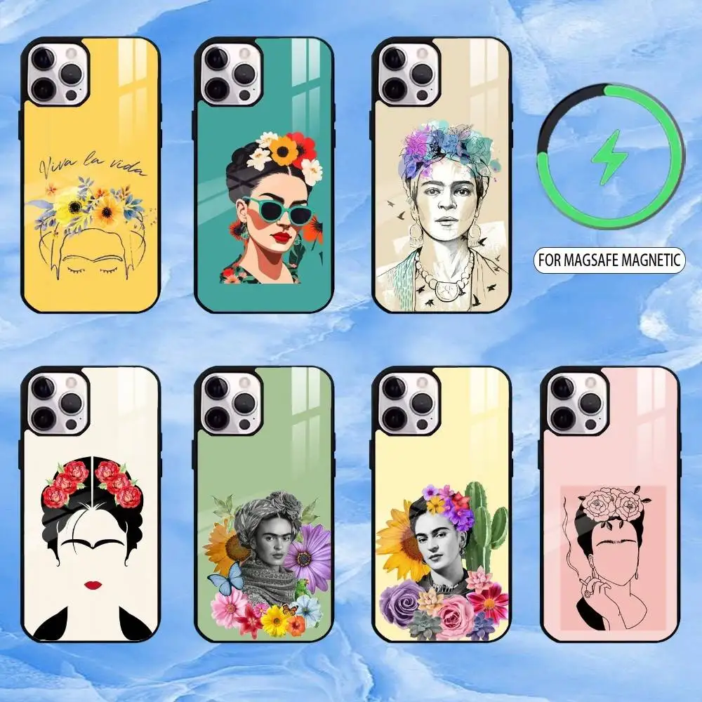 

Artist F-Frida-Kahlos Phone Case For iPhone17,16,15,14,13,12,11 Plus,Pro Max Magnetic For Magsafe Wireless Charging