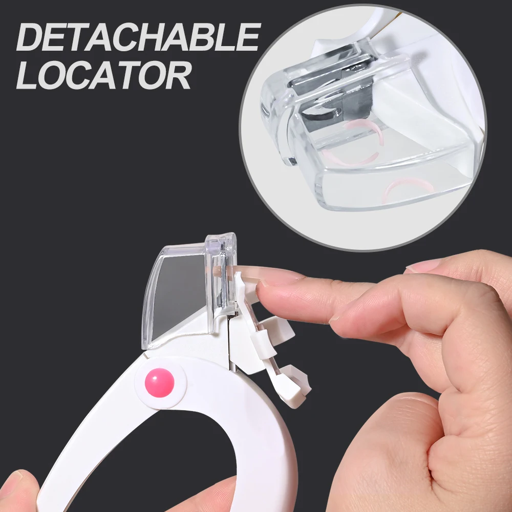 Nail Clipper for Acrylic Nails U Word False Tips Edge Cutter Trimmer Triple Cut with Measure Dial Manicure Scissors Tools Tools