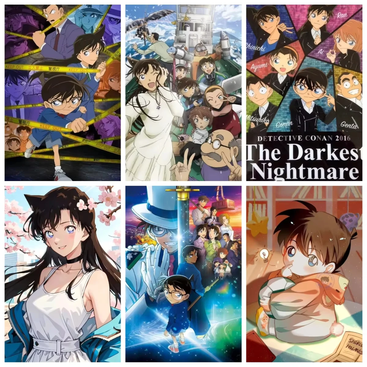 

Набор для вышивания алмазной мозаикой «Детектив Конан» по мотивам японских мультфильмов, картины-вышивки, мозаика, декор для дома