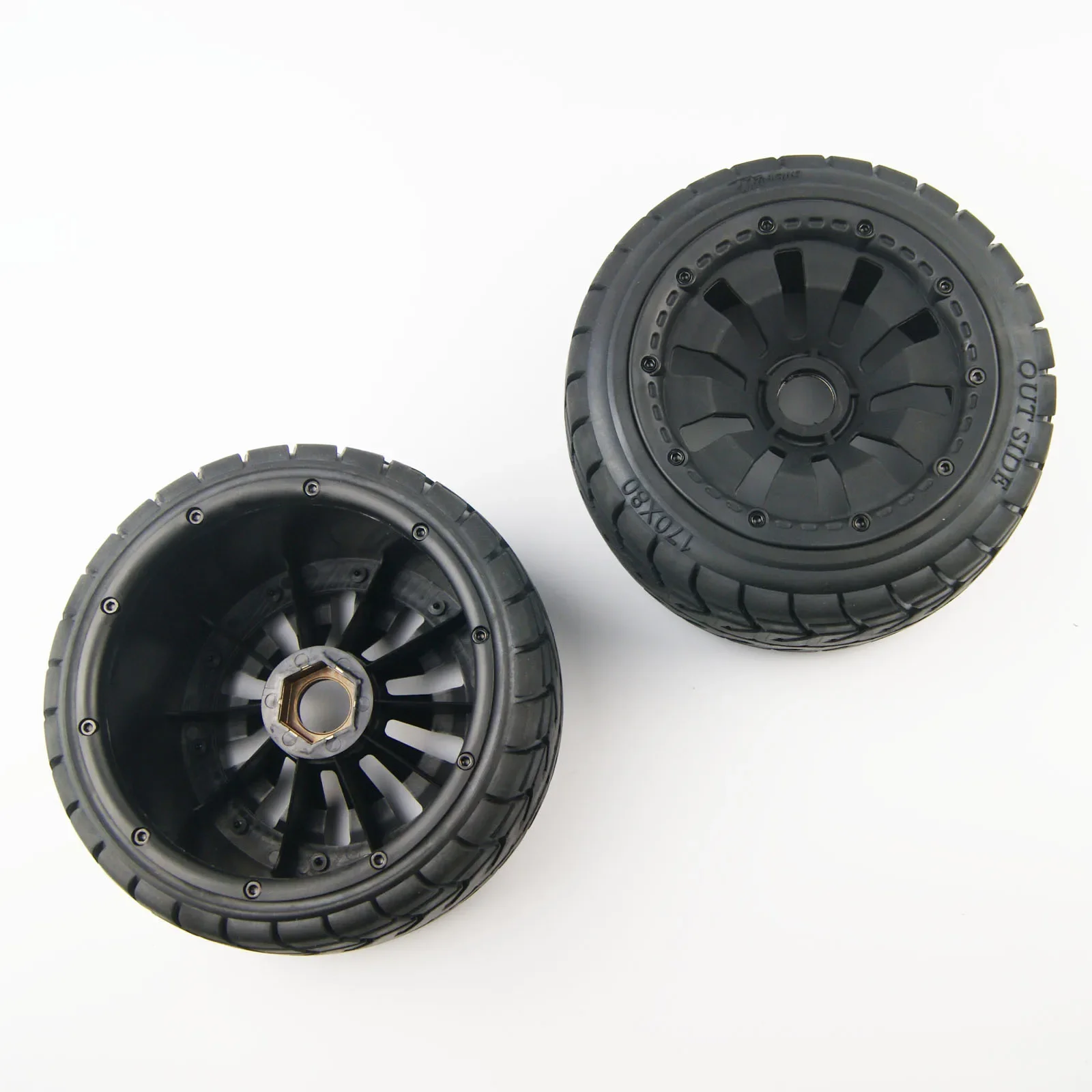 RWEQUTES Pneus Avant et arrière de Route for Buggy HPI Baja 5B Rovan Rofun KM 1/5(Front RWEQUTES Pneus Avant et arrière de Route for Buggy HPI Baja 5B Rovan Rofun KM 1/5(Front