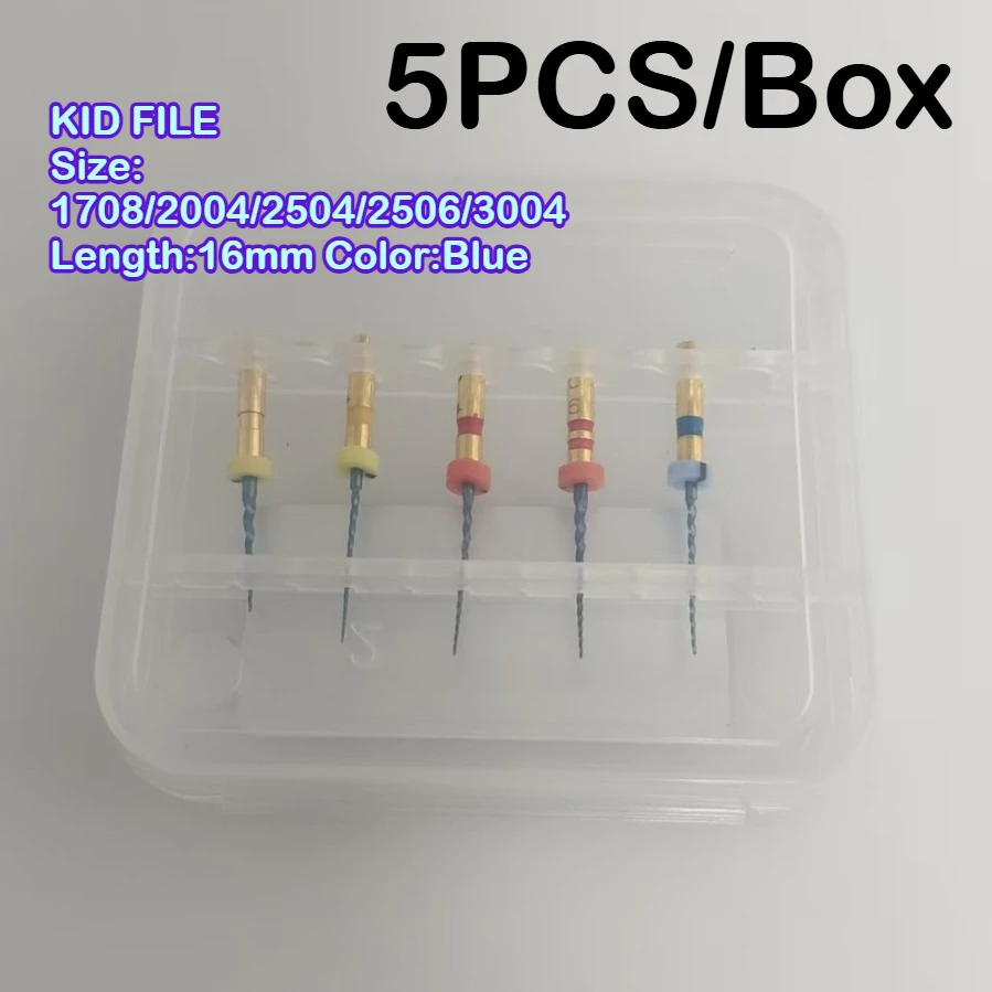 

2 х 5 шт./кор. детские стоматологические файлы KID FILE | Размер 1708/2004/2504/2506/3004 | Длина 16 мм синего цвета