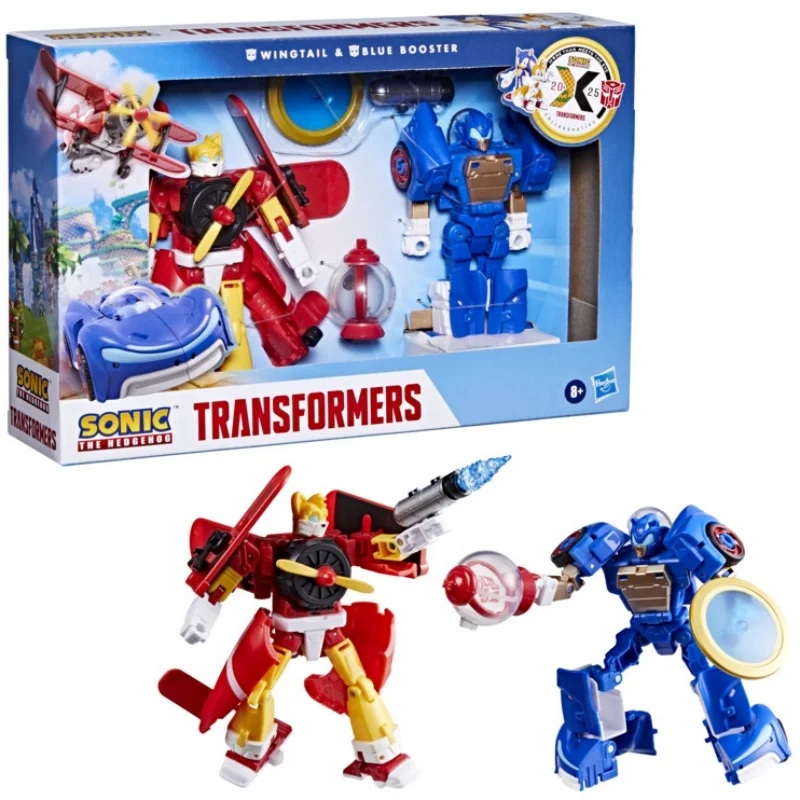 In Stock Hasbro Transformers Collaborative X Sonic The Hedgehog Wingtall & Blue Boosterh 2-Pack Action Figure Toy Gift G0713