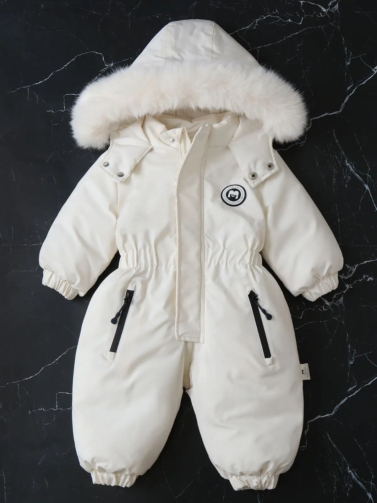 

Kids Toddler Snow Suit One Piece for Boys Girls Lightweight Insulated Ski Suit Windproof Hooded Snowsuit Baby Jumpsuit