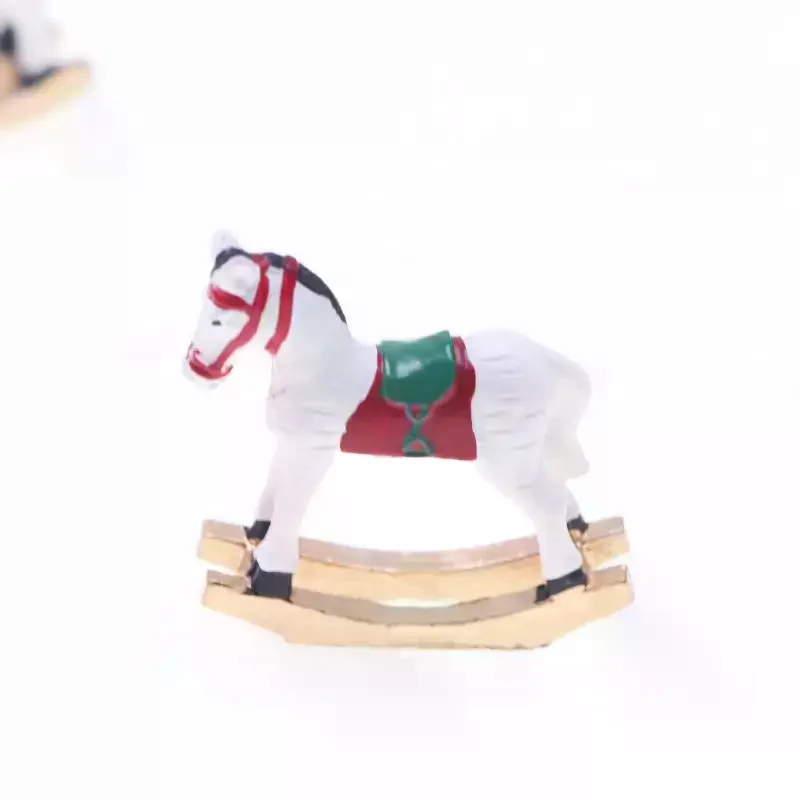 1 peça 1/12 casa de bonecas em miniatura troianos modelo brinquedo casa de boneca mini decoração de natal acessórios diy quarto cena prop