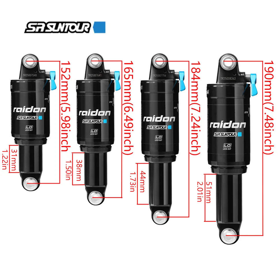 SUNTOUR RAIDON Mountain Bike Shock Absorbers Bicycle Rear Shock