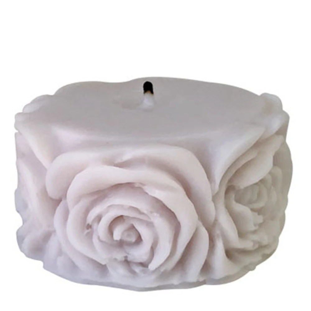 

Carved Aromatherapy Candle Silicone Mold DIY Rose Cylinder Handmade Silicone Mold Scented Making Tools 3D DIY Handmade Fragrance