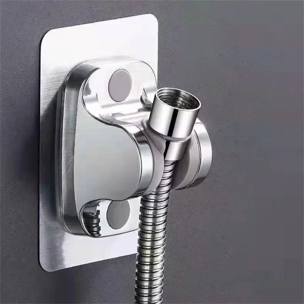 Self-Adhesive Shower arm Head Holder Adjustable Wall Mounted Fixed Base Plate Bracket for Home Bathroom Accessories