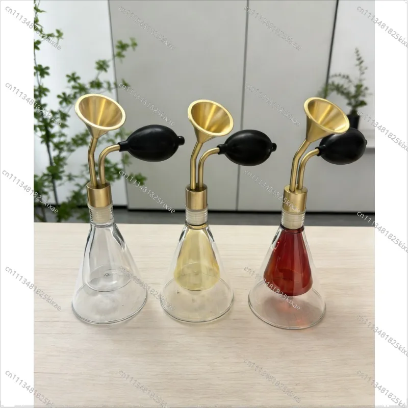 For Glass Creative Custom Smelling Bottle SPA Spa Brass Fragrance Tester Baijiu Essential Oil Perfume Smelling Coffee Beans