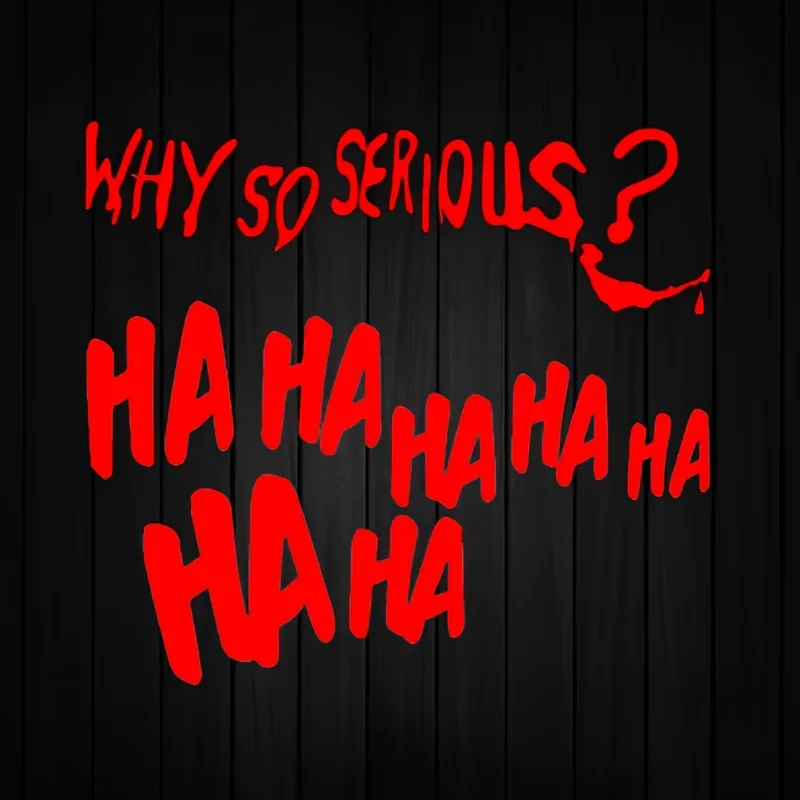 Lively "Why So Serious? HAHAHA" Sticker - 1SET Trendy Laughter Design, Removable Adhesive Adds Fun to Fridge & Mirror
