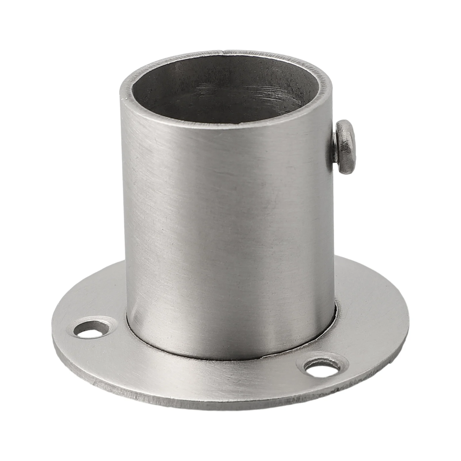 Stainless Steel Closet Rod Bracket Flange Socket for Hanging Systems in Home Storage and Store Clothing Display Areas 2 Pcs