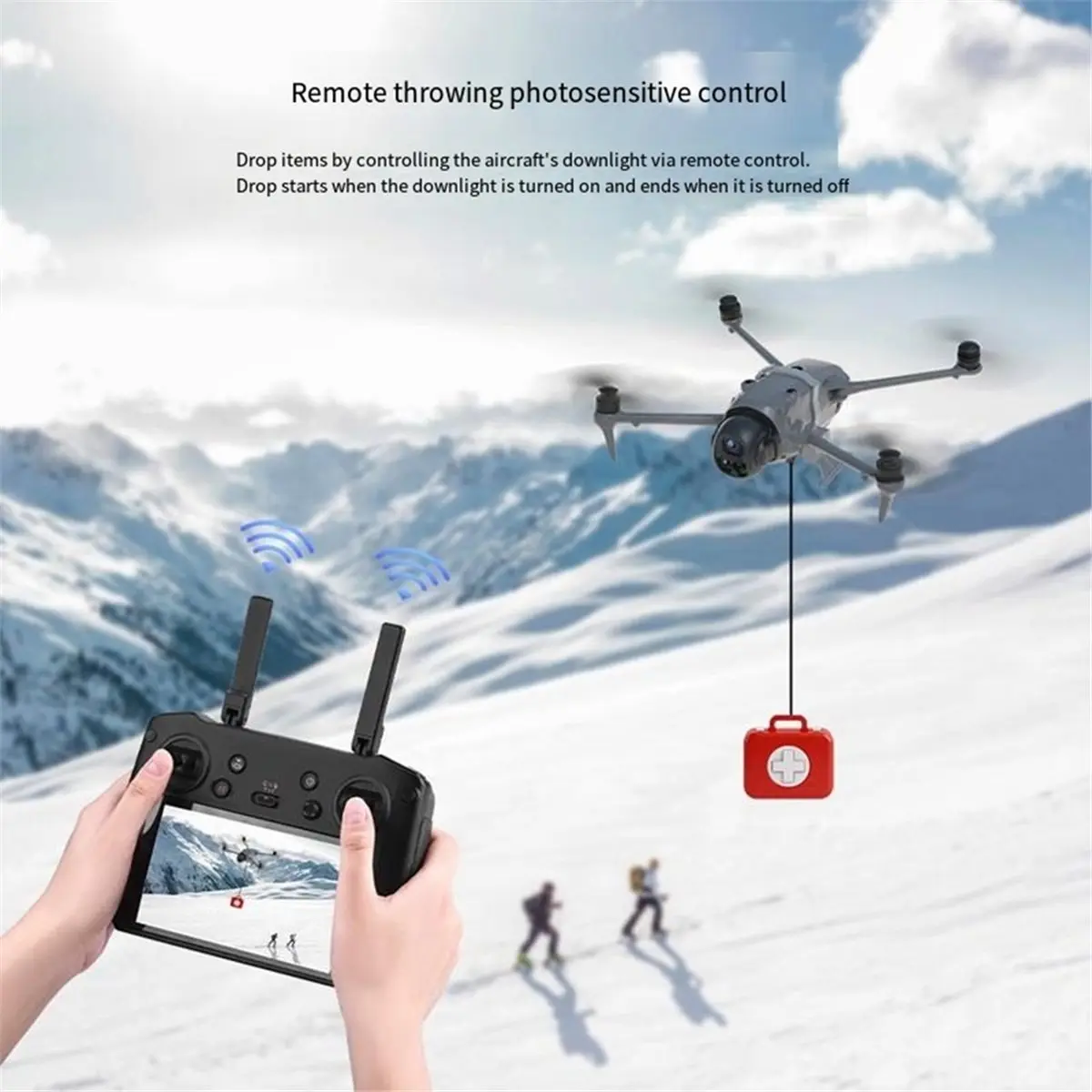 (A99Z] Airdrop System for 4 Pro Drone, Remote Thrower for Emergency Rescue, Long-Range Payload Release Accessories