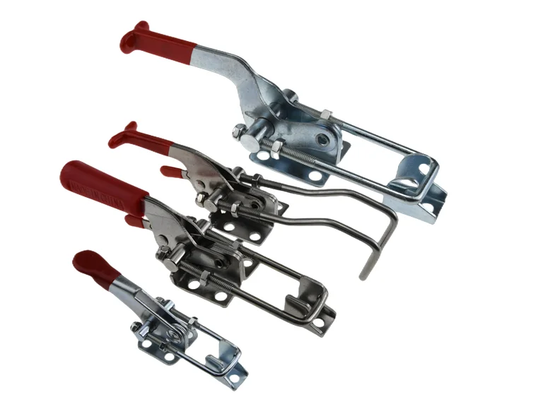 2 Morsetti A Leva Regolabili In Acciaio Inox 304 | Fermo A Sgancio Rapido 4001 Per Porte, Cassette E Scatole | Uso Pesante