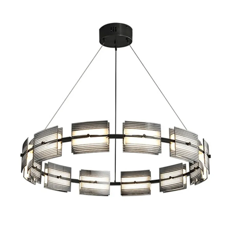 

Italian Minimalist Light Luxury Guest Light Postmodern Minimalist Design Circular Glass Bedroom Dining Room Pendant Light