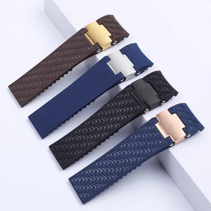 حزام فموي منحني من السيليكون المطاطي ، 22 ، أسود ، أزرق ، بني ، سوار ، سلسلة الغوص ، سلسلة من ، 33