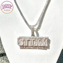 Iced Out Necklace for Men Stack Till They Kill Me Pendant 5A Cubic Ziconia Real Gold Plated Hip Hop Jewelry