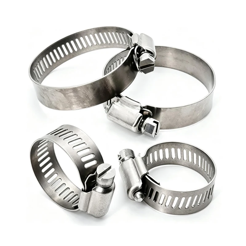 1 PCS  Hose Clamp 8mm–108mm TA2 Pure Titanium Drive Hose Clamp Automotive Fuel Hose Clamp Suitable for Fuel Lines/Hoses/Pipes