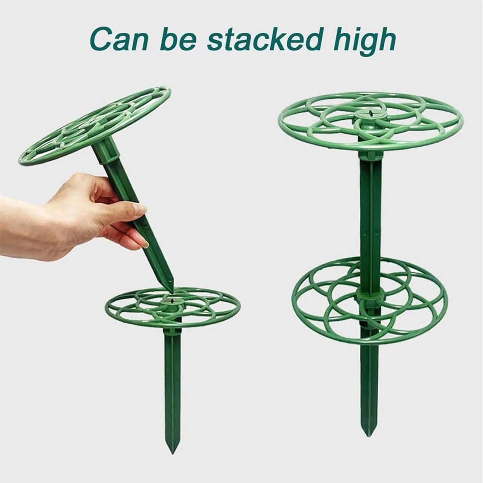 Plastic Plant Stackable Support Stake Stand Plant Climbing Frame Flower Support Bonsai Round Garden Outdoor Climbing Accesorries