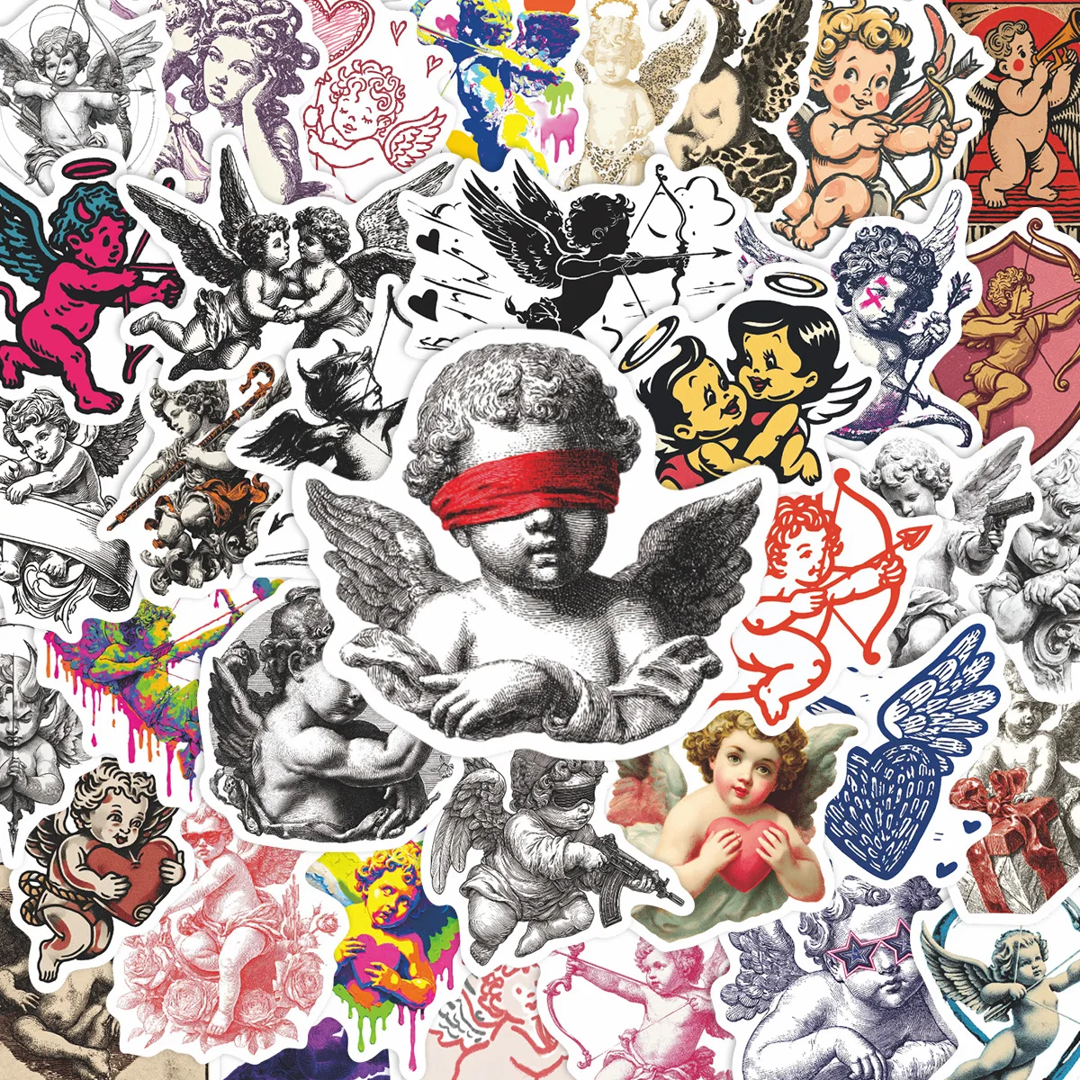 

10/50PCS Little Angel Series Graffiti Stickers Artistic Style DIY Toys Secret for Bottle Scrapbook Travel Bag Aesthetic Decals