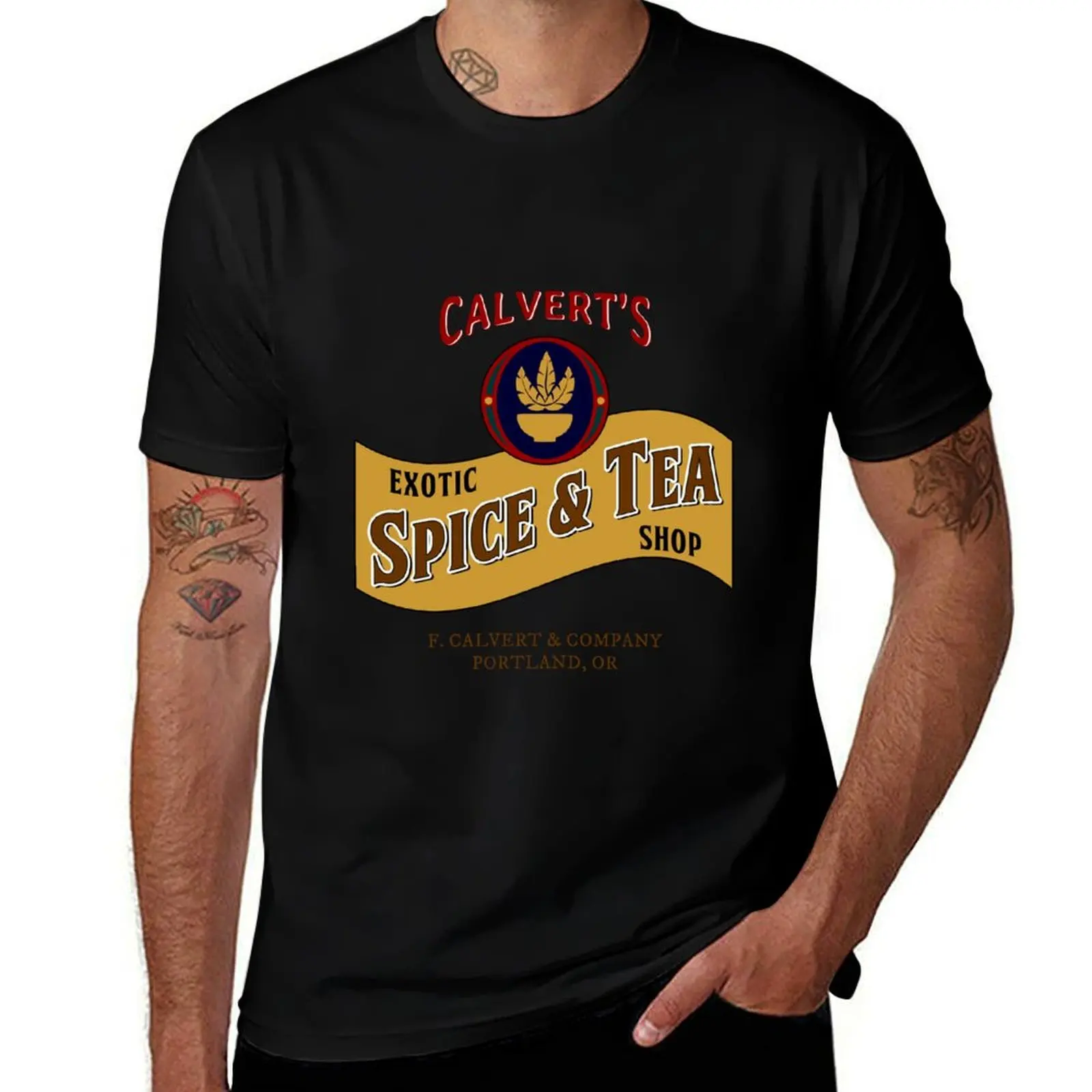 

Calvert's Exotic Spice and Tea Shop T-Shirt t shirt personalised cotton t shirt man T-Shirt