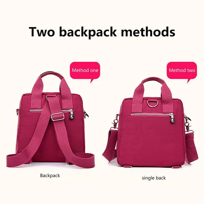 Women Shoulder Handbags Tote 3 In 1 Backpack Purse Waterproof Crossbody Bag Top Handle Bag For Outdoor Hiking Detachable Strap