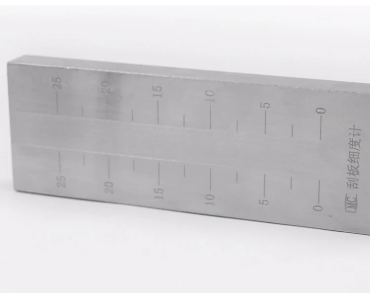 QXD Stainless Steel Scraper Fineness Meter Single Groove Fineness Plate Fineness Gauge 25/50/100/150um