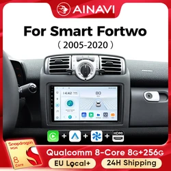 Ainavi Car Multimedia Player For Mercedes Benz Smart Fortwo 451 453 2005 - 2020 wireless Carplay Android Auto 4G Wifi 2din